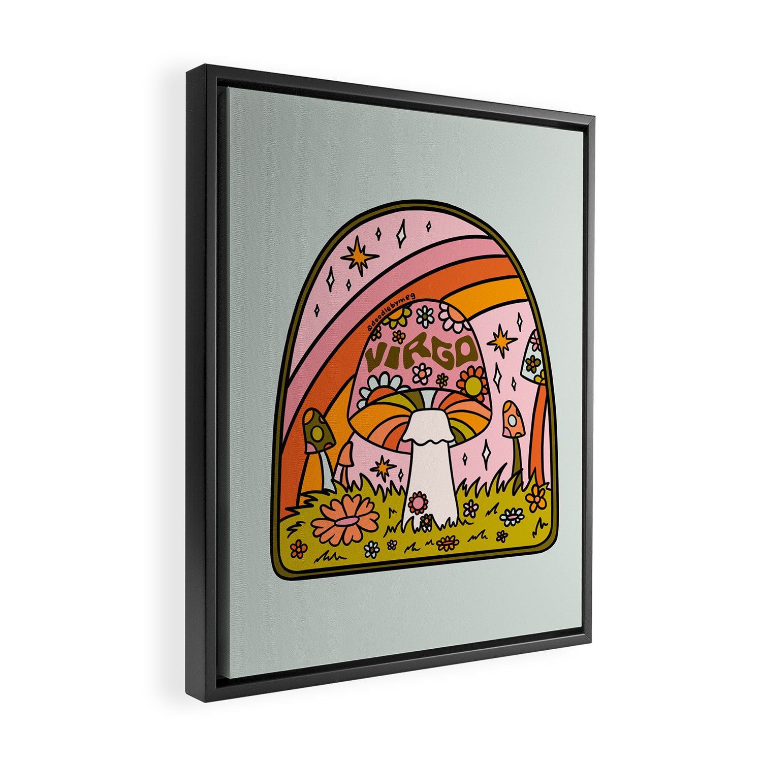Virgo Mushroom Framed Canvas Print Gallery Image 2