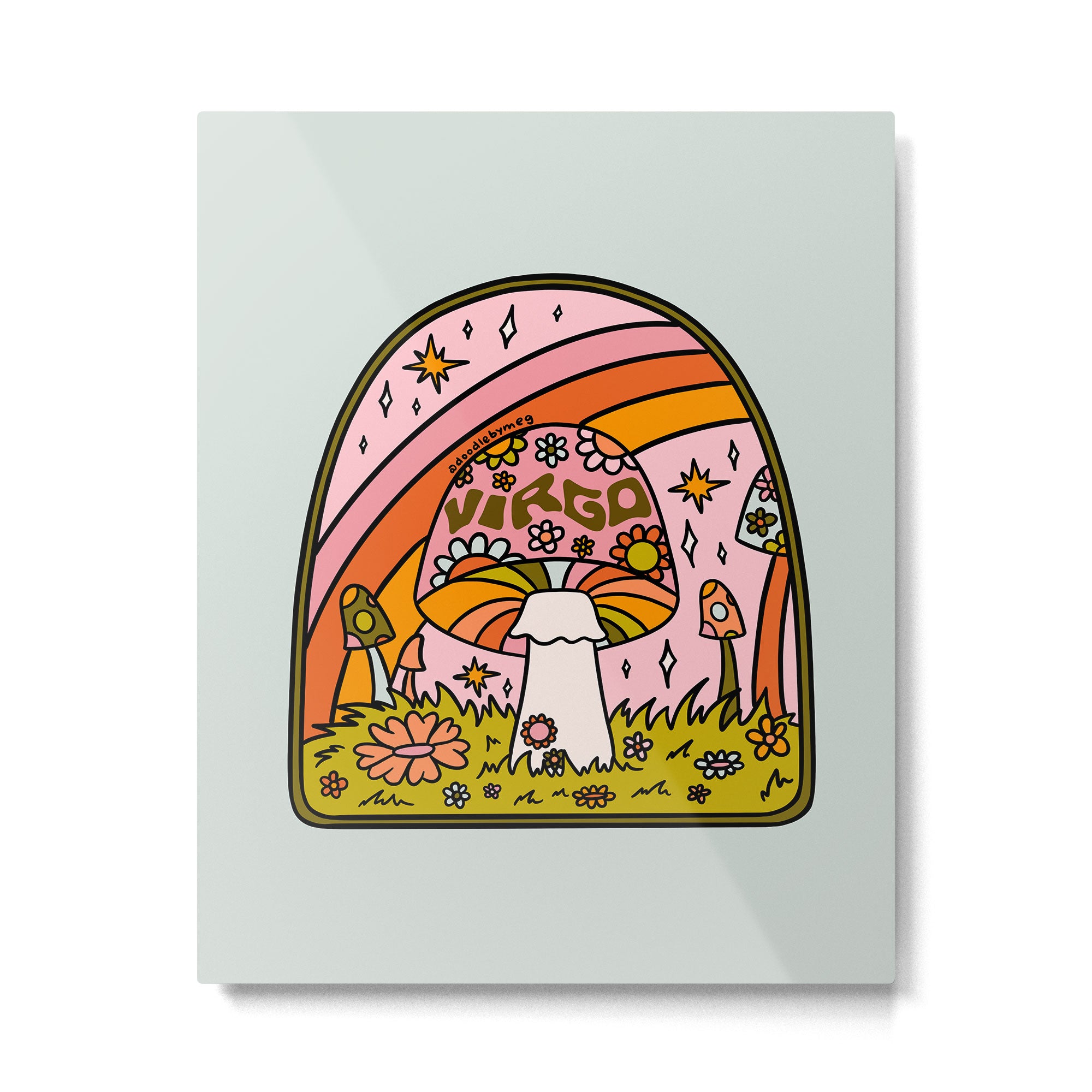 Virgo Mushroom Metal Print Gallery Image 6