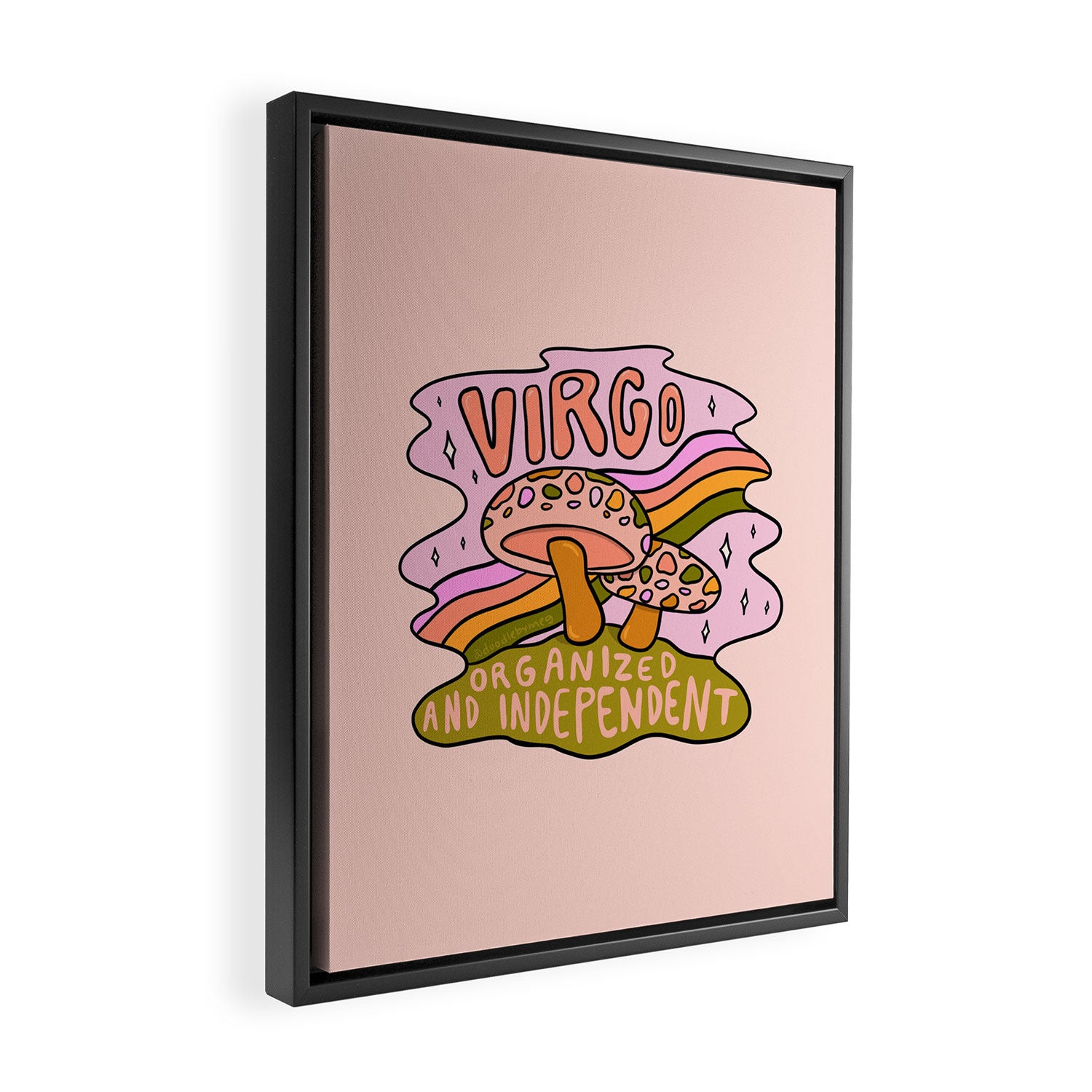 Virgo Mushroom Framed Canvas Print Gallery Image 2
