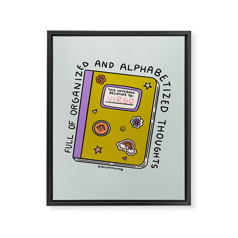 Virgo Notebook Framed Canvas Print Gallery Image 8