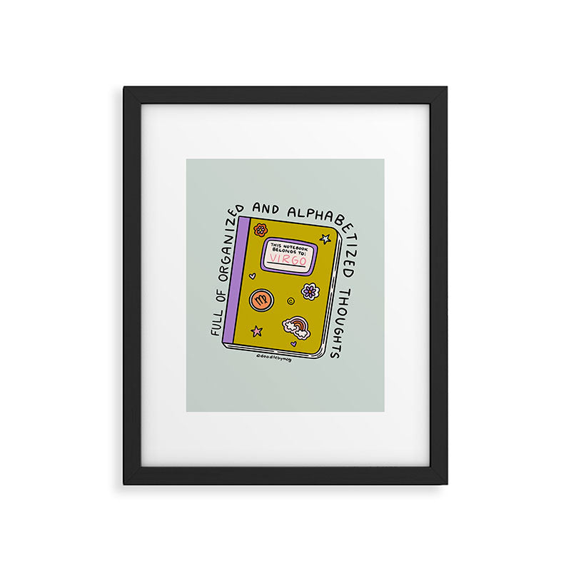 Virgo Notebook Framed Art Print Gallery Image 6