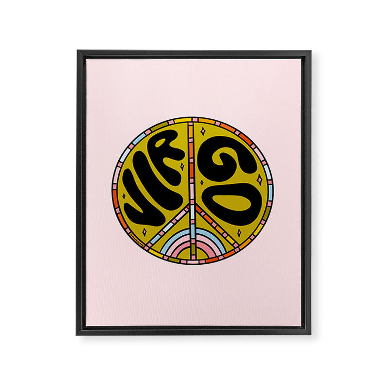 Virgo Peace Sign Framed Canvas Print Gallery Image 8