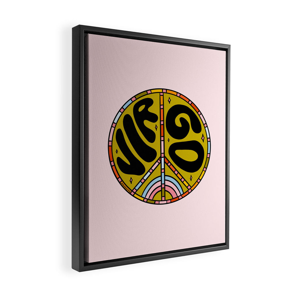 Virgo Peace Sign Framed Canvas Print Gallery Image 2