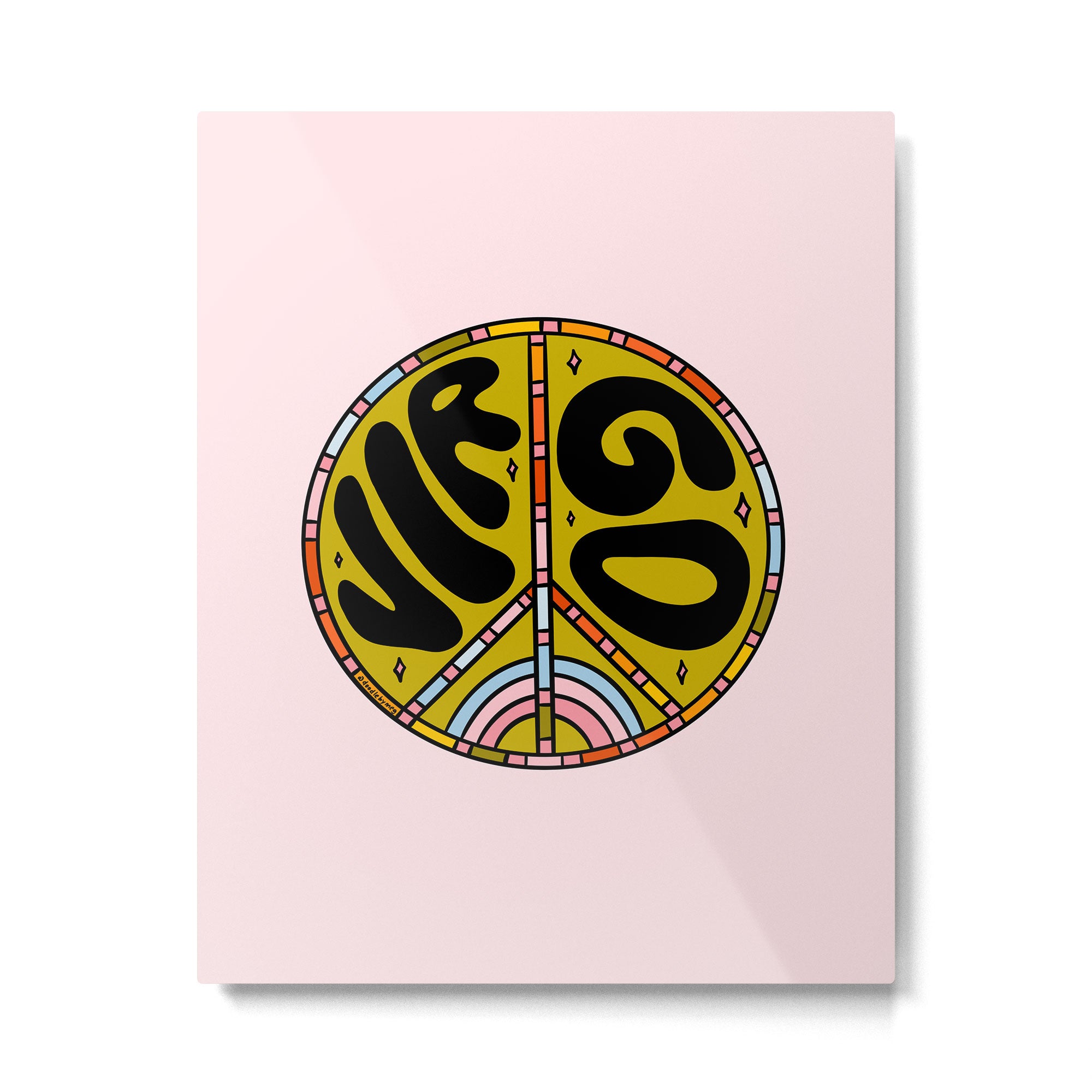 Virgo Peace Sign Metal Print Gallery Image 6