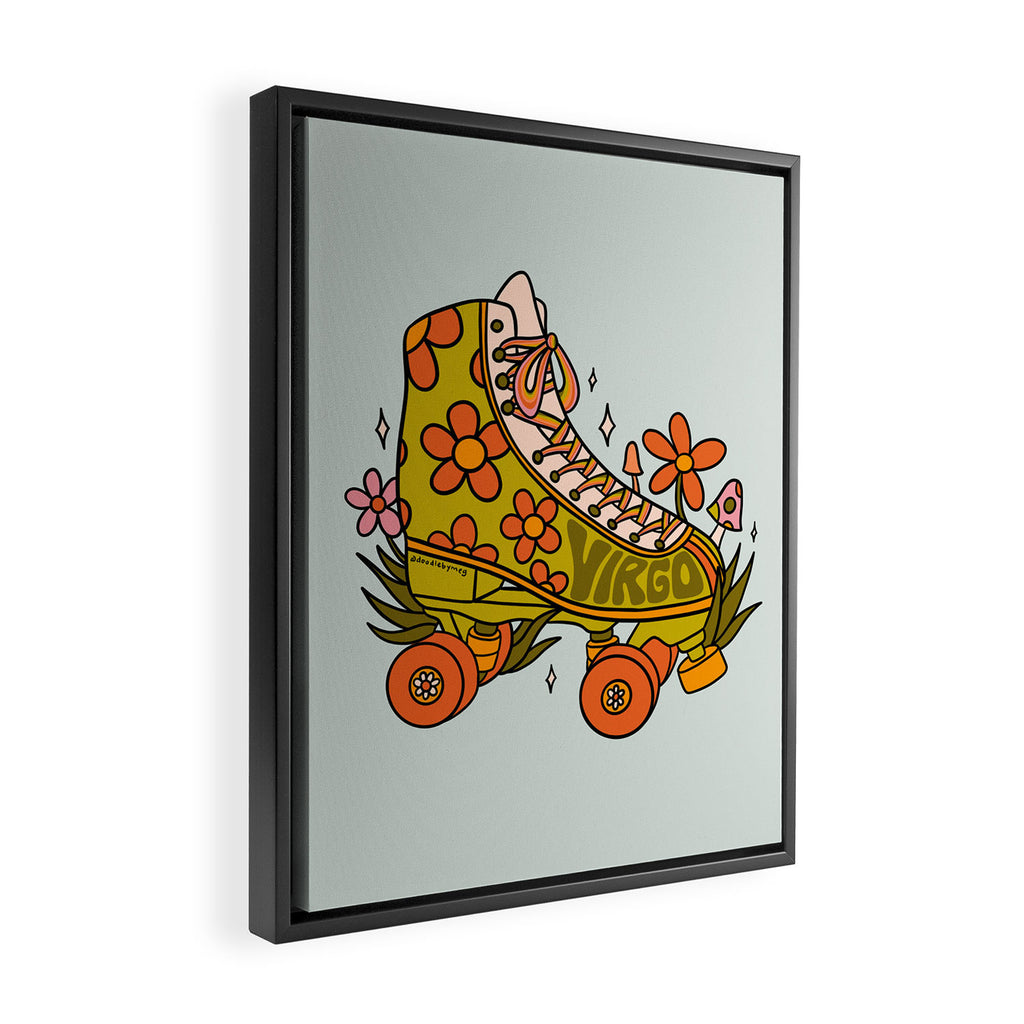 Virgo Roller Skate Framed Canvas Print Gallery Image 2