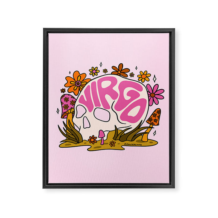 Virgo Skull Framed Canvas Print Gallery Image 1