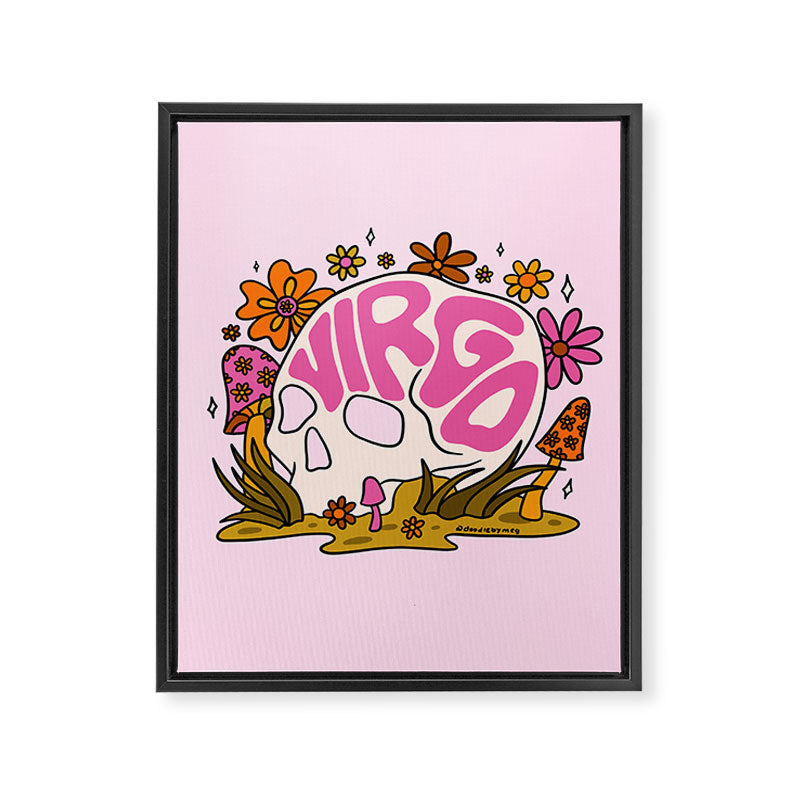 Virgo Skull Framed Canvas Print Gallery Image 8