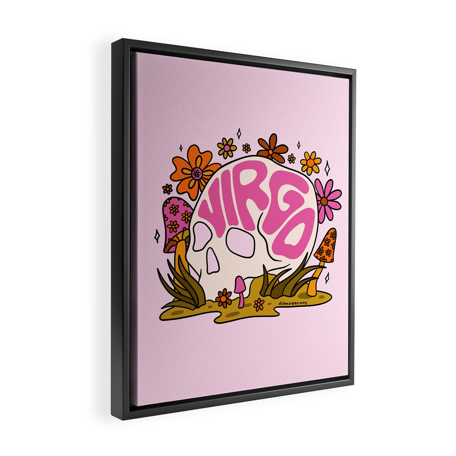 Virgo Skull Framed Canvas Print Gallery Image 2