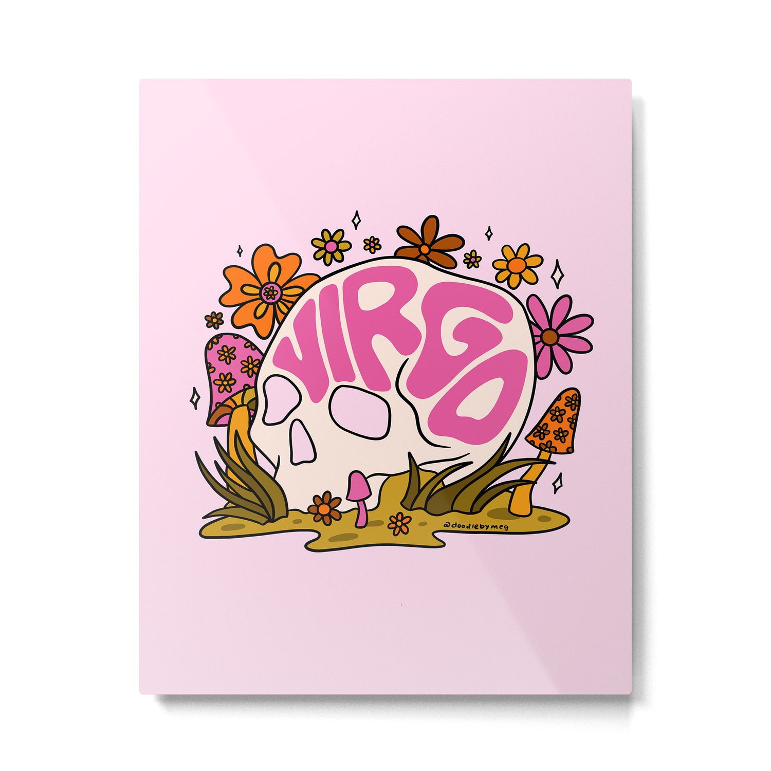 Virgo Skull Metal Print Gallery Image 6