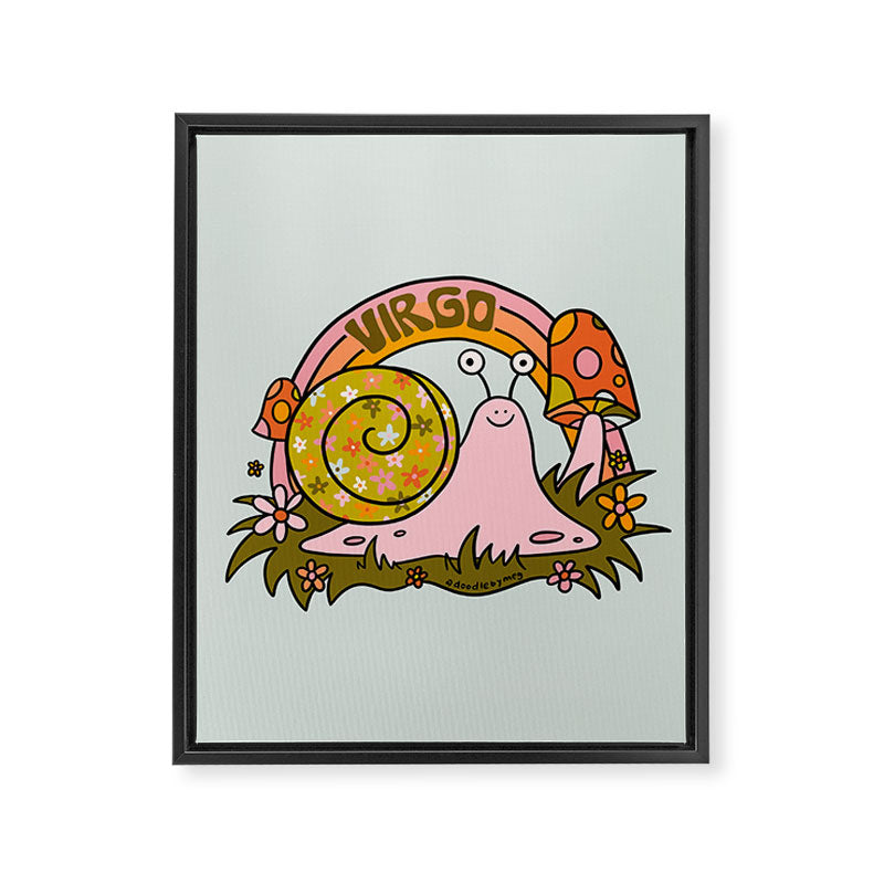 Virgo Snail Framed Canvas Print Gallery Image 8