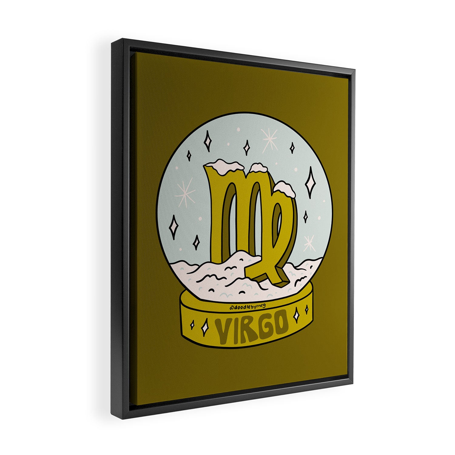 Virgo Snow Globe Framed Canvas Print Gallery Image 2