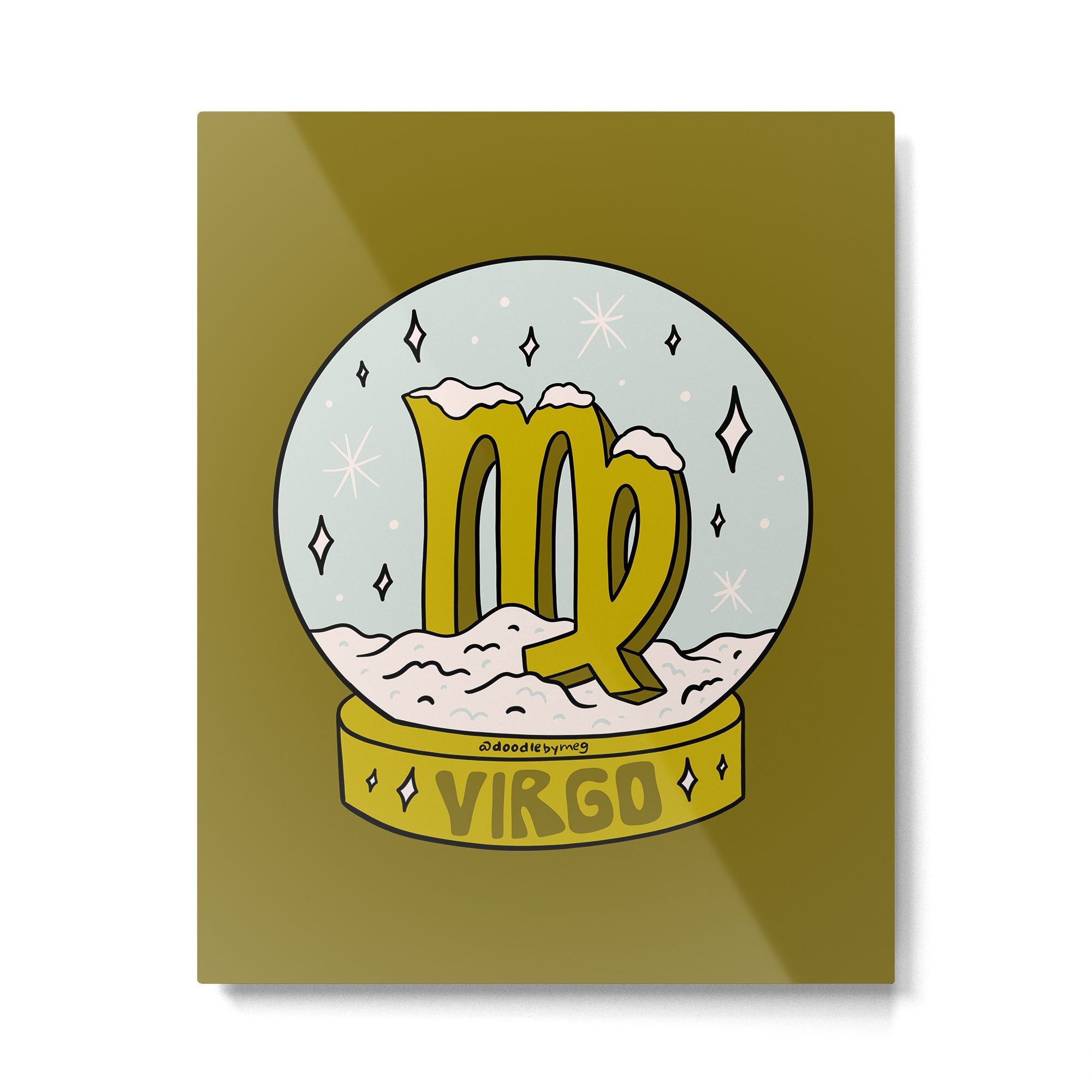 Virgo Snow Globe Metal Print Gallery Image 6