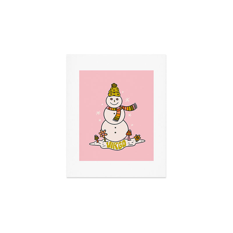 Virgo Snowman Art Print Gallery Image 1
