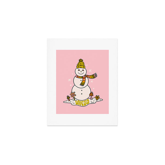 Virgo Snowman Art Print Gallery Image 1