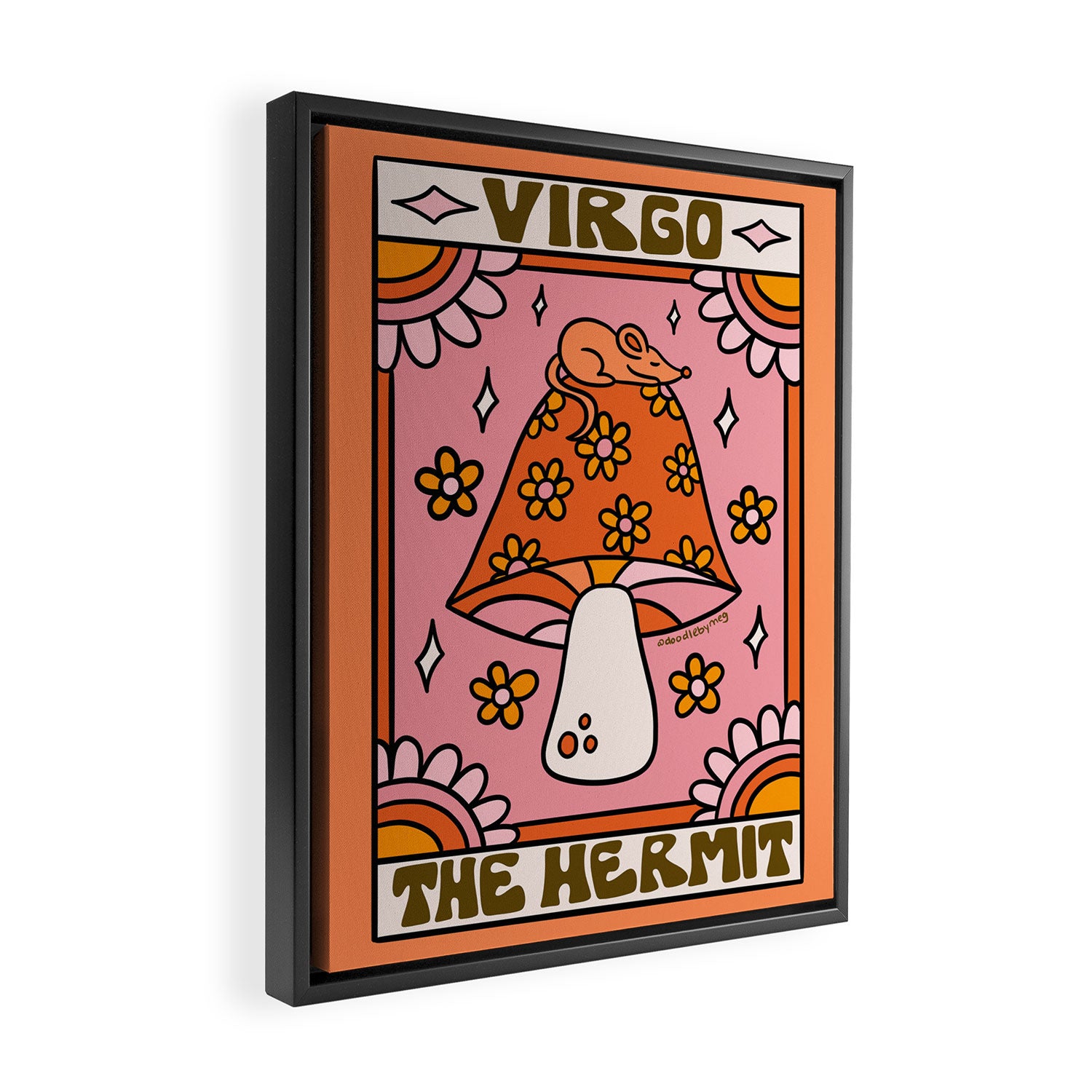 Virgo Tarot Card Framed Canvas Print Gallery Image 2