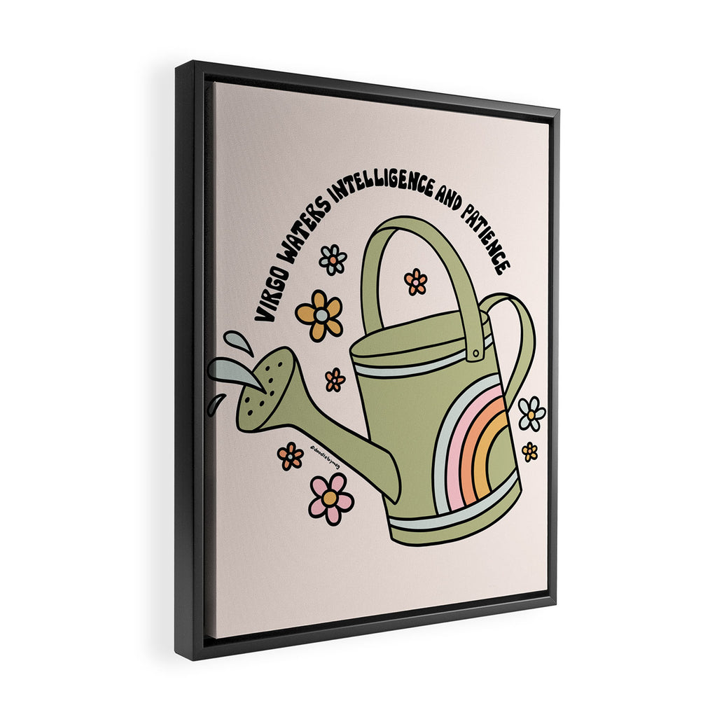 Virgo Watering Can Framed Canvas Print Gallery Image 2