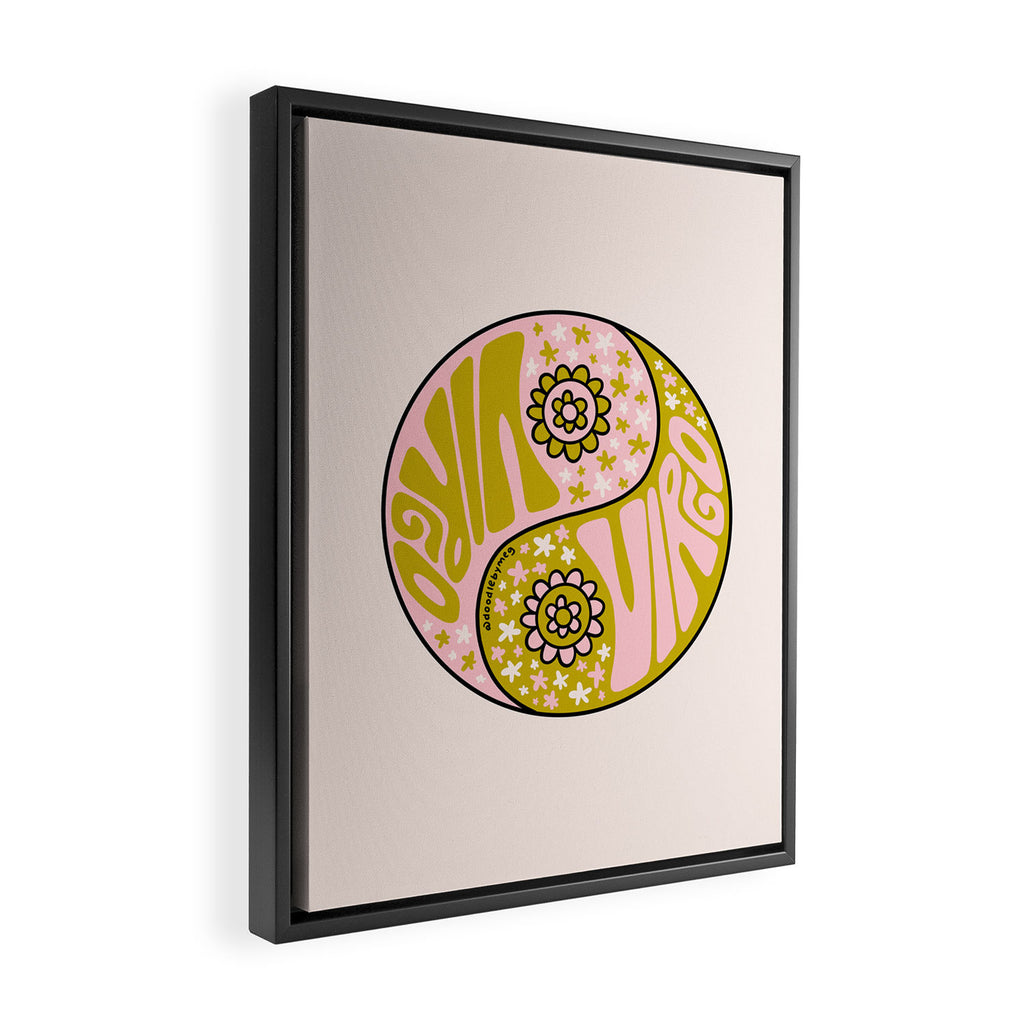 Virgo Yin Yang Framed Canvas Print Gallery Image 2