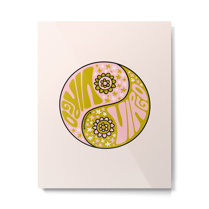 Virgo Yin Yang Metal Print Gallery Image 1