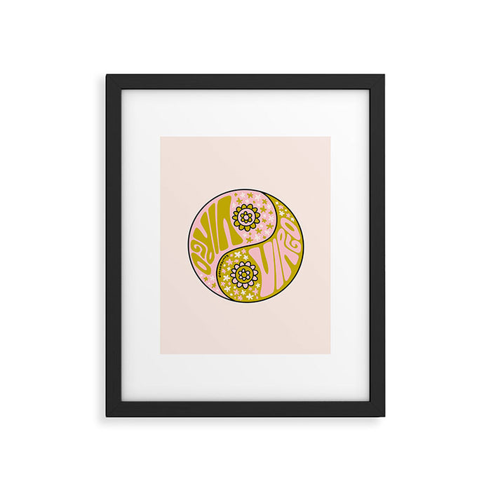 Virgo Yin Yang Framed Art Print Gallery Image 1