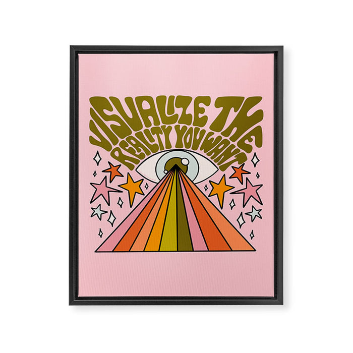 Visualize the Reality You Want Framed Canvas Print Gallery Image 1