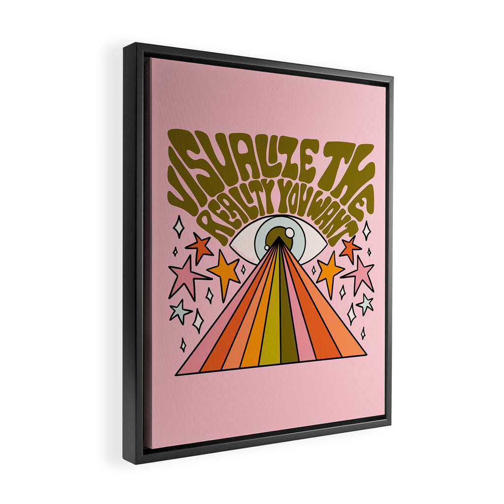 Visualize the Reality You Want Framed Canvas Print Gallery Image 2