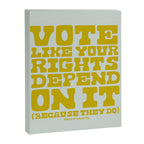 Vote Like Your Rights Depend On It in Green Canvas Print Gallery Image 8