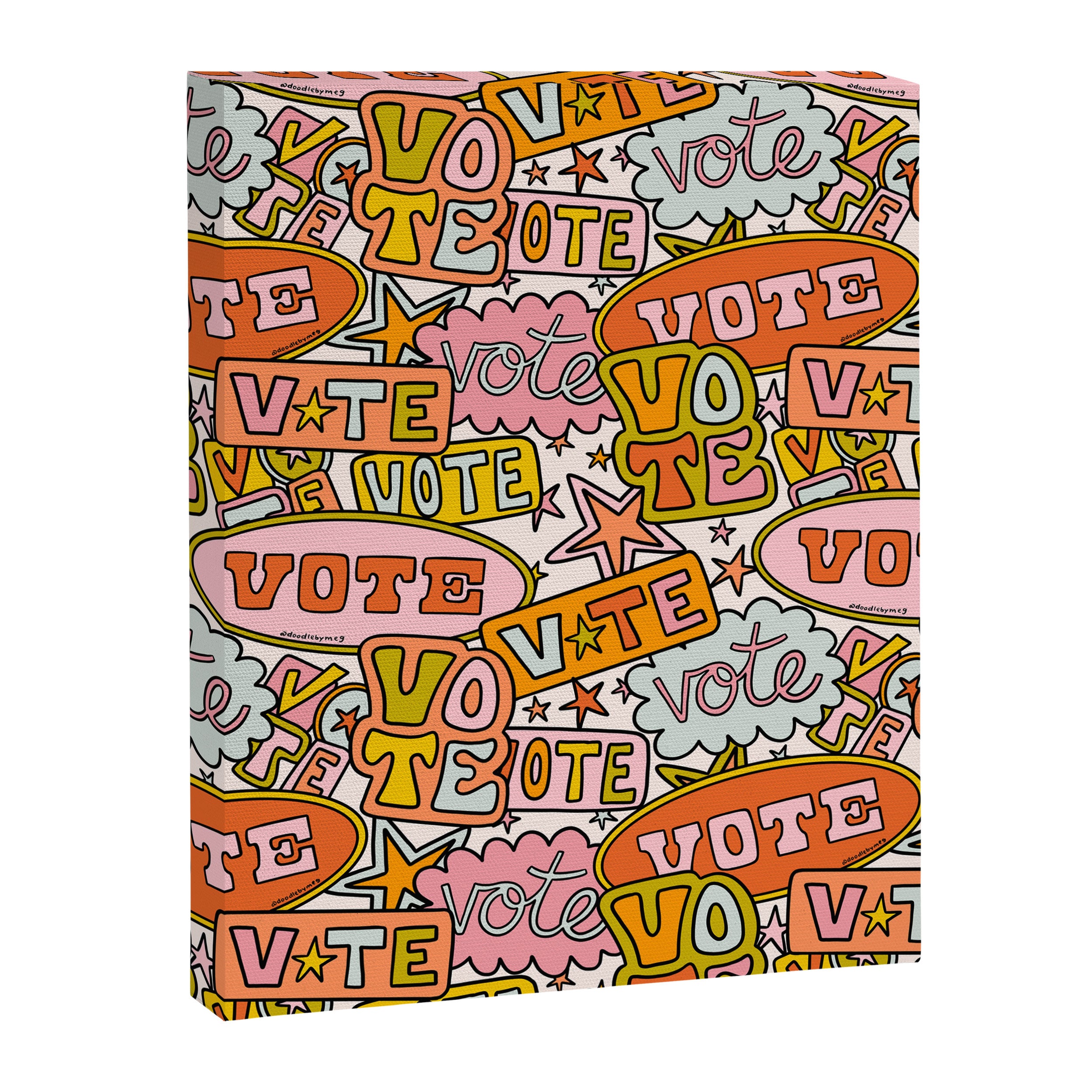 Vote Print in Rainbow Canvas Print Gallery Image 8