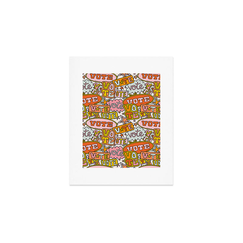Vote Print in Rainbow Art Print Gallery Image 1
