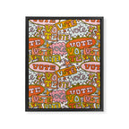 Vote Print in Rainbow Framed Canvas Print Gallery Image 8