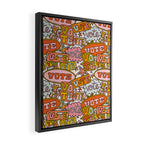Vote Print in Rainbow Framed Canvas Print Gallery Image 2