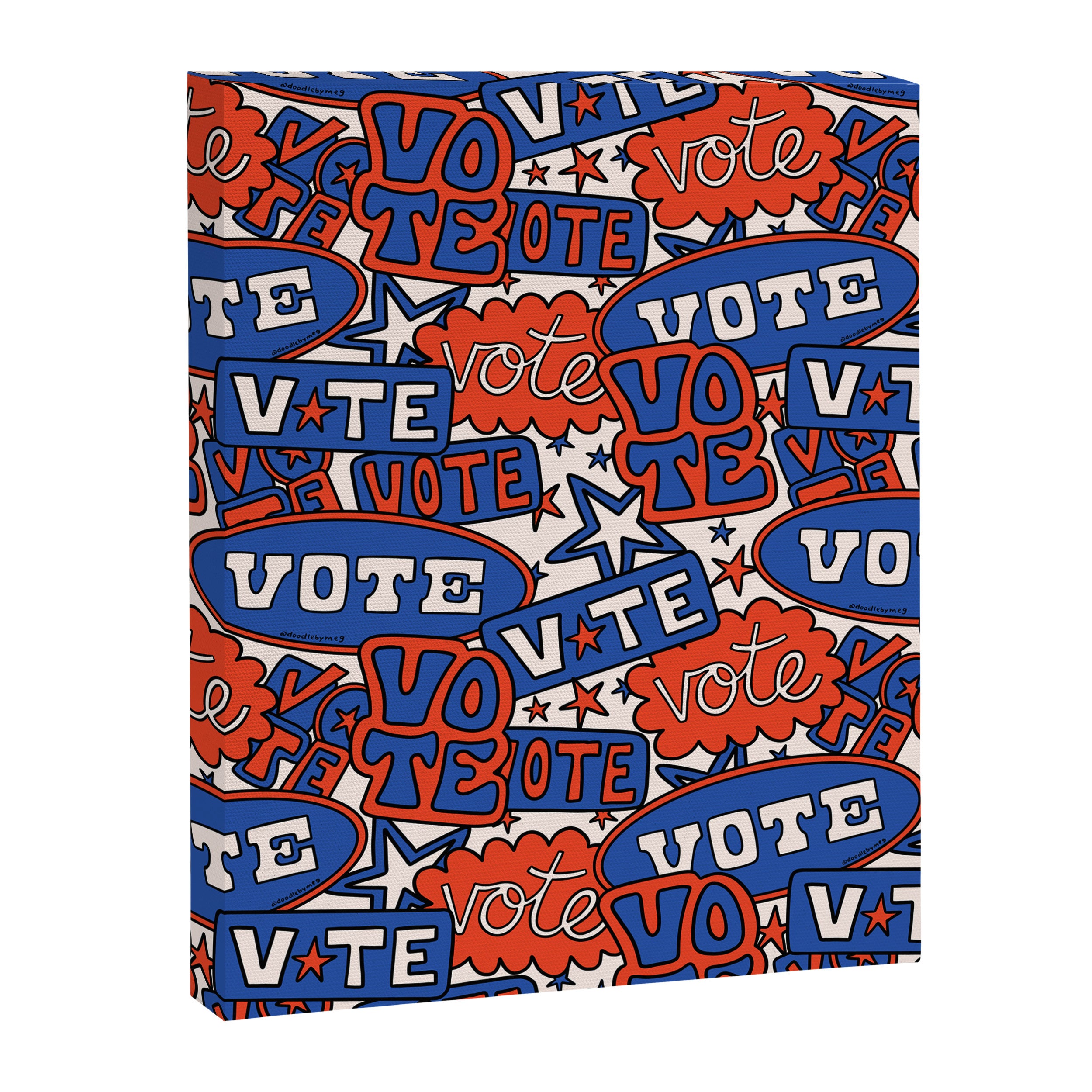 Vote Print in Red, White, and Blue Canvas Print Gallery Image 8