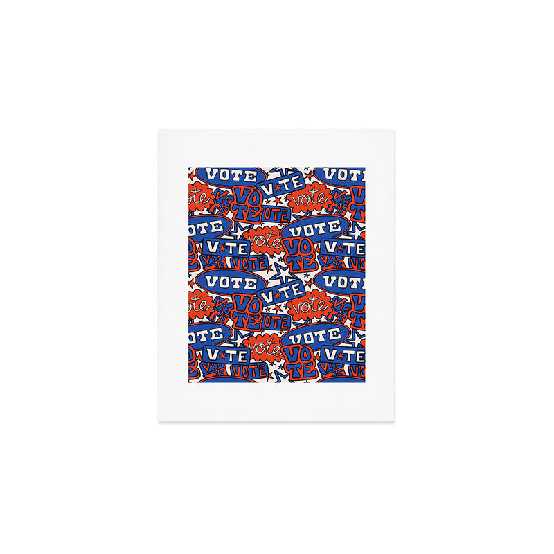 Vote Print in Red, White, and Blue Art Print Gallery Image 1