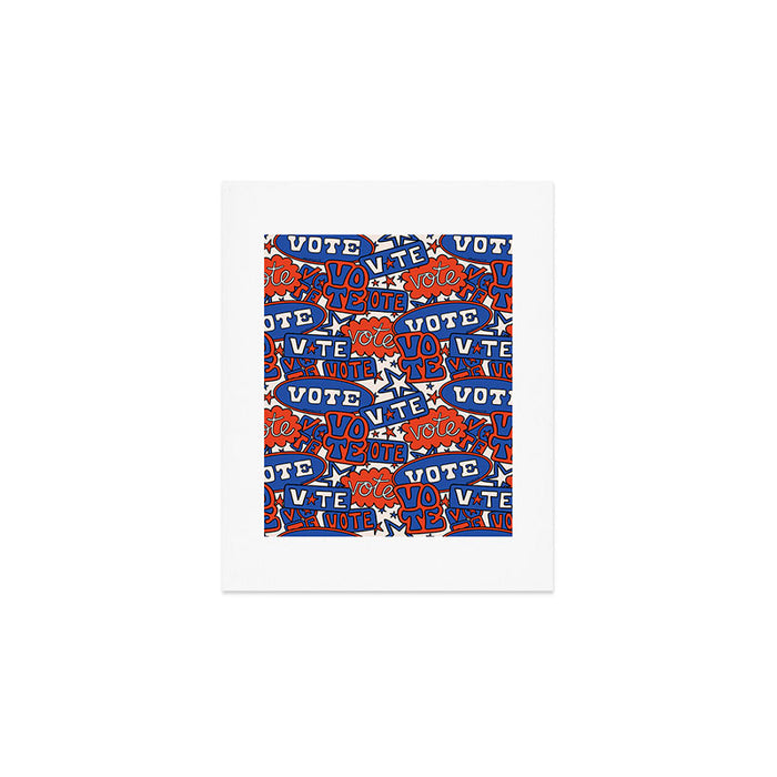 Vote Print in Red, White, and Blue Art Print Gallery Image 1