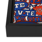 Vote Print in Red, White, and Blue Framed Canvas Print Gallery Image 3