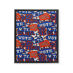 Vote Print in Red, White, and Blue Framed Canvas Print Gallery Image 8