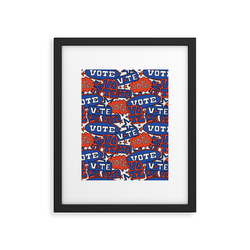 Vote Print in Red, White, and Blue Framed Art Print Gallery Image 6