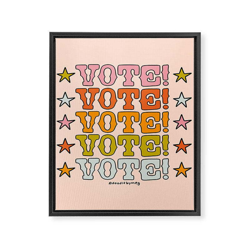 Vote Vote Vote Framed Canvas Print Gallery Image 8