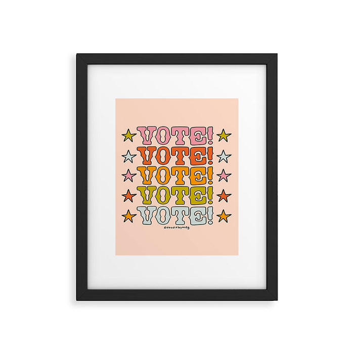 Vote Vote Vote Framed Art Print Gallery Image 1