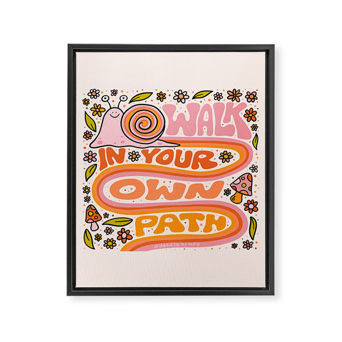 Walk In Your Own Path Framed Canvas Print Gallery Image 1