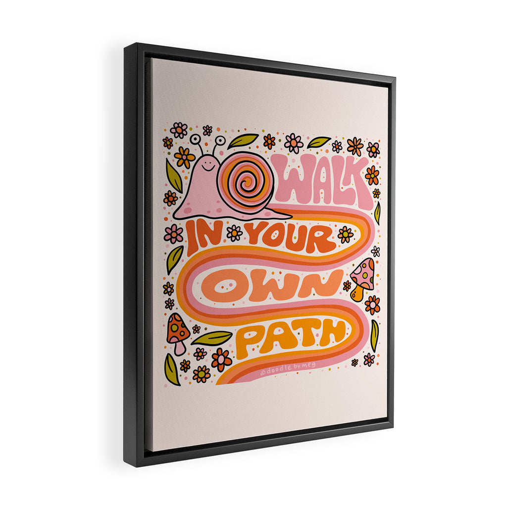 Walk In Your Own Path Framed Canvas Print Gallery Image 2