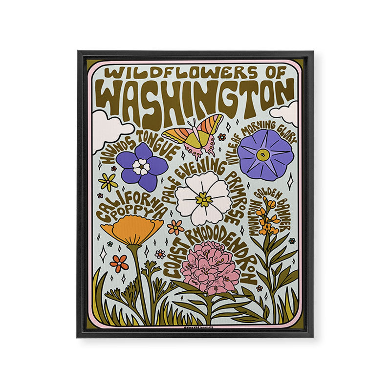 Washington Wildflowers Framed Canvas Print Gallery Image 8