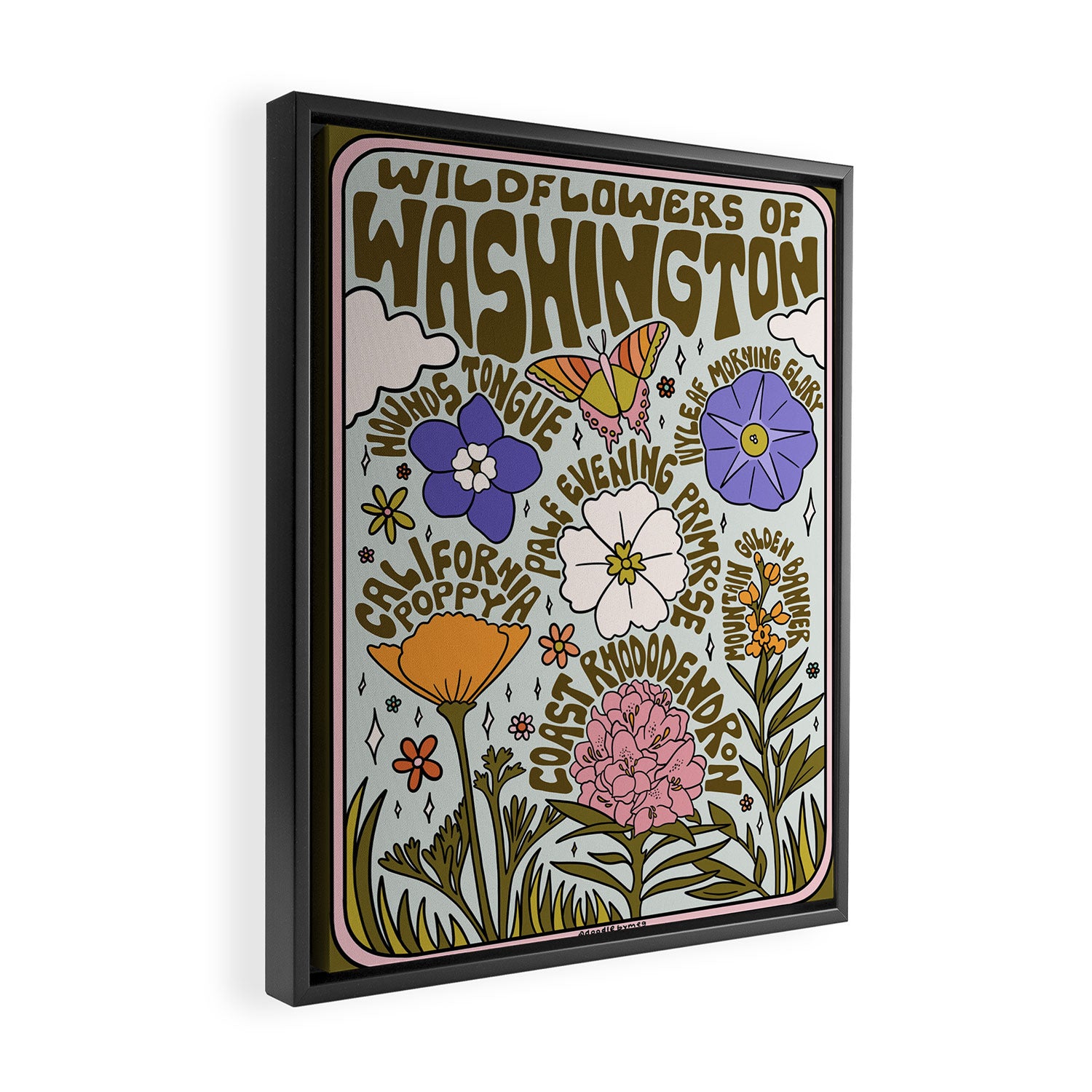 Washington Wildflowers Framed Canvas Print Gallery Image 2