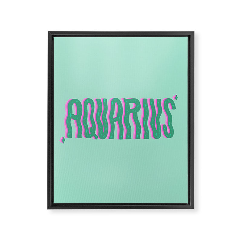 Wavy Aquarius Framed Canvas Print Gallery Image 8