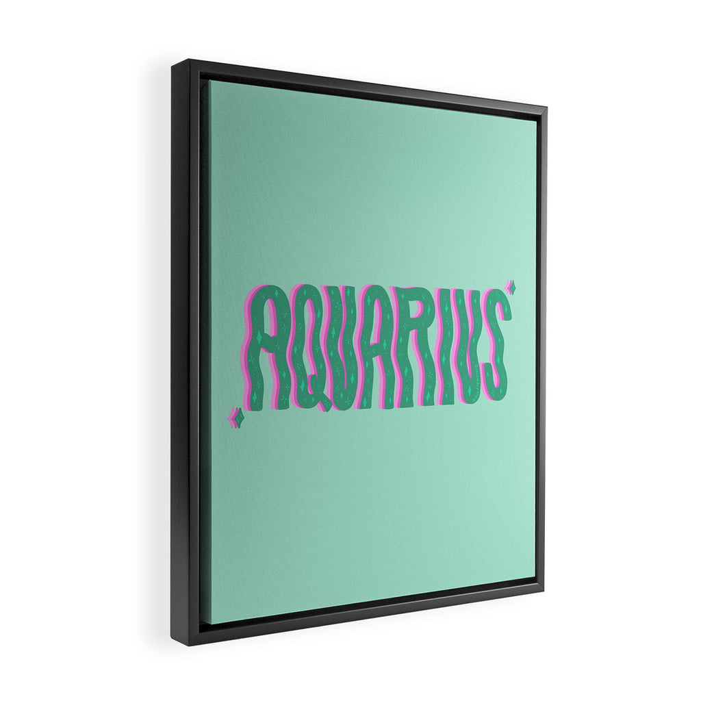 Wavy Aquarius Framed Canvas Print Gallery Image 2