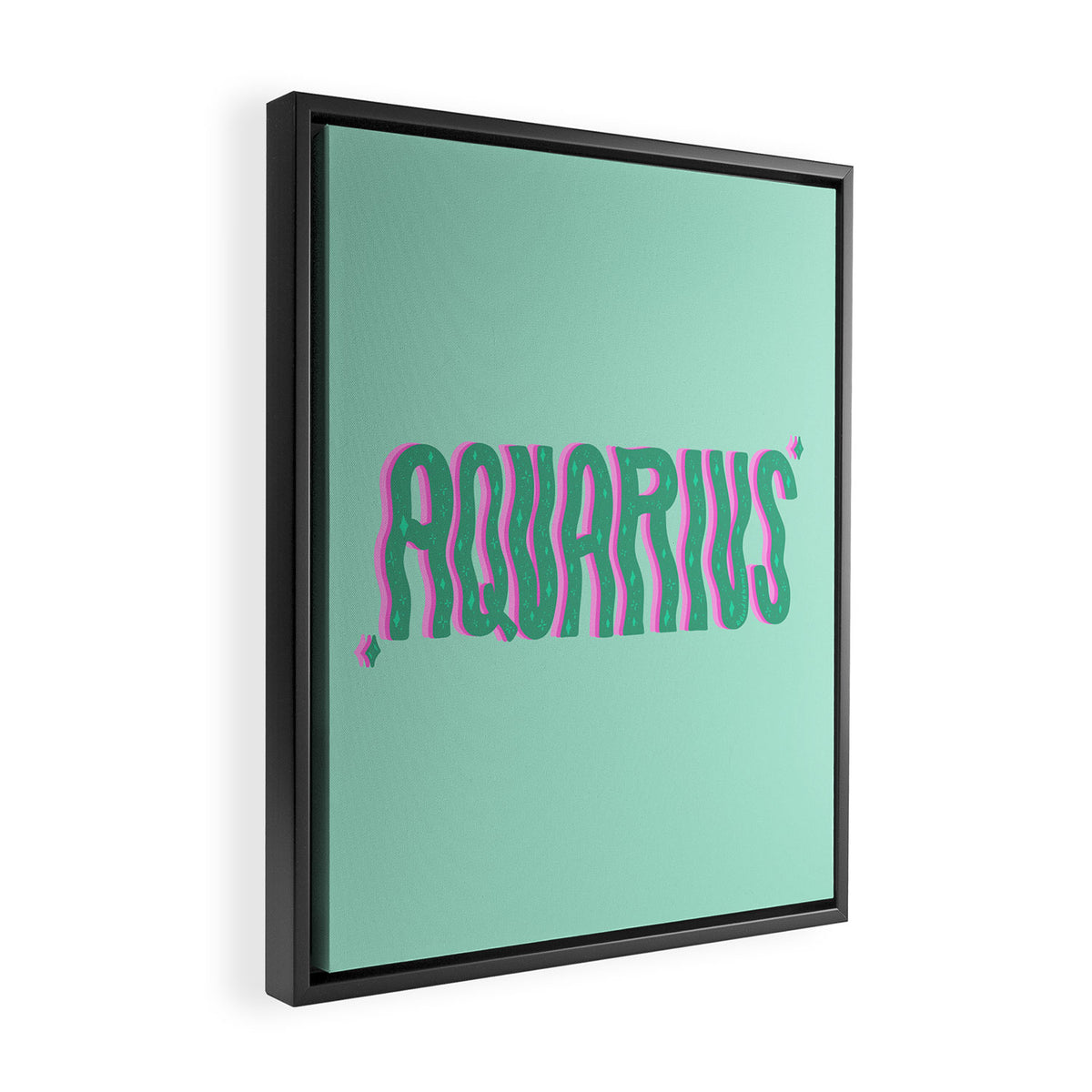 Wavy Aquarius Framed Canvas Print Gallery Image 2