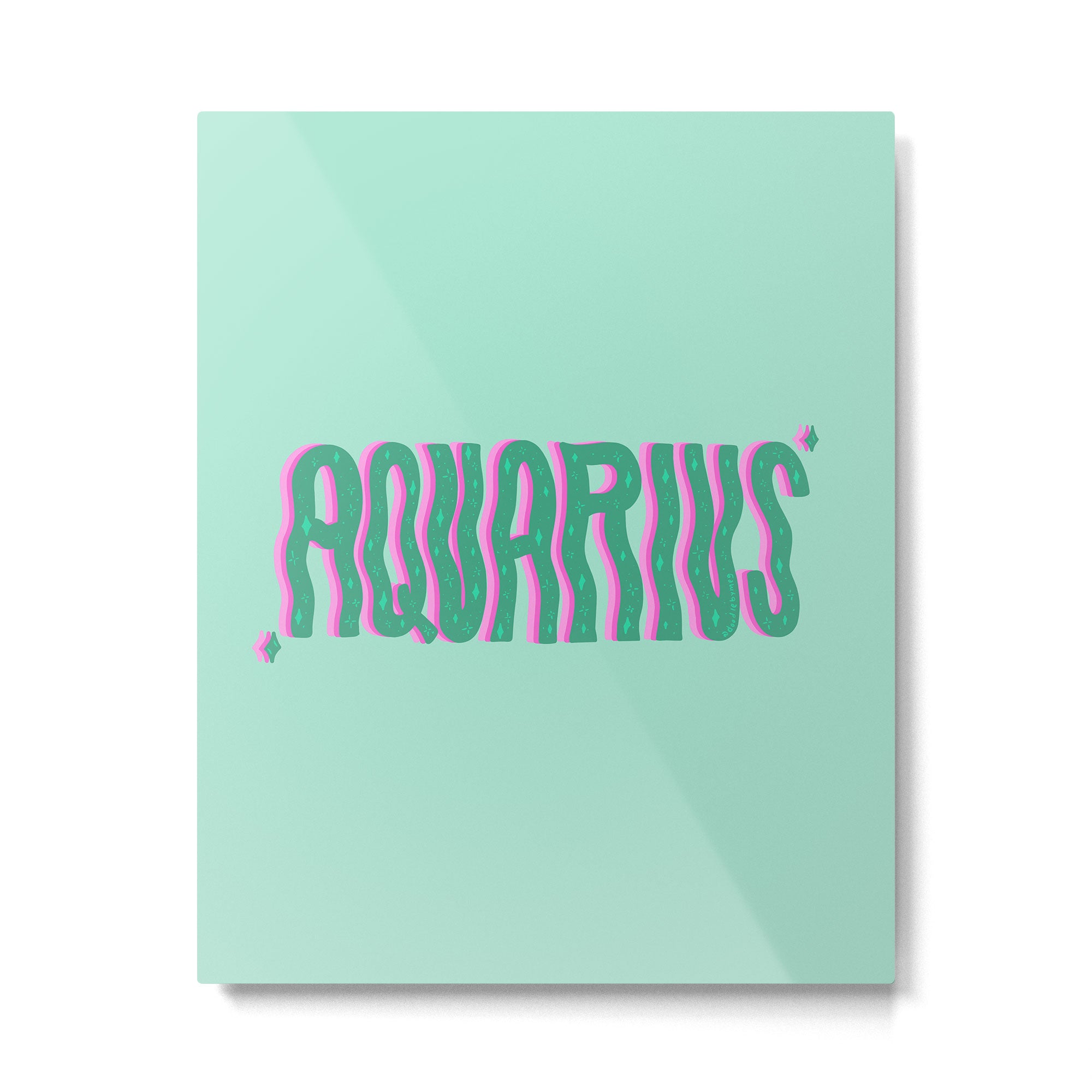 Wavy Aquarius Metal Print Gallery Image 6