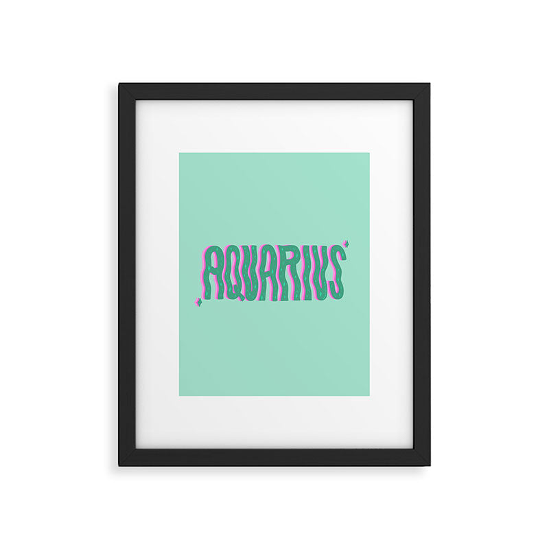 Wavy Aquarius Framed Art Print Gallery Image 6