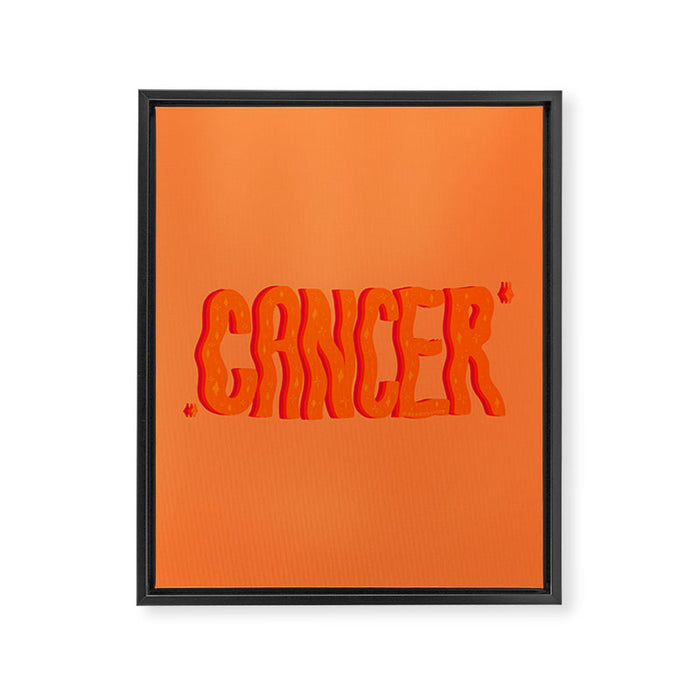 Wavy Cancer Framed Canvas Print Gallery Image 1