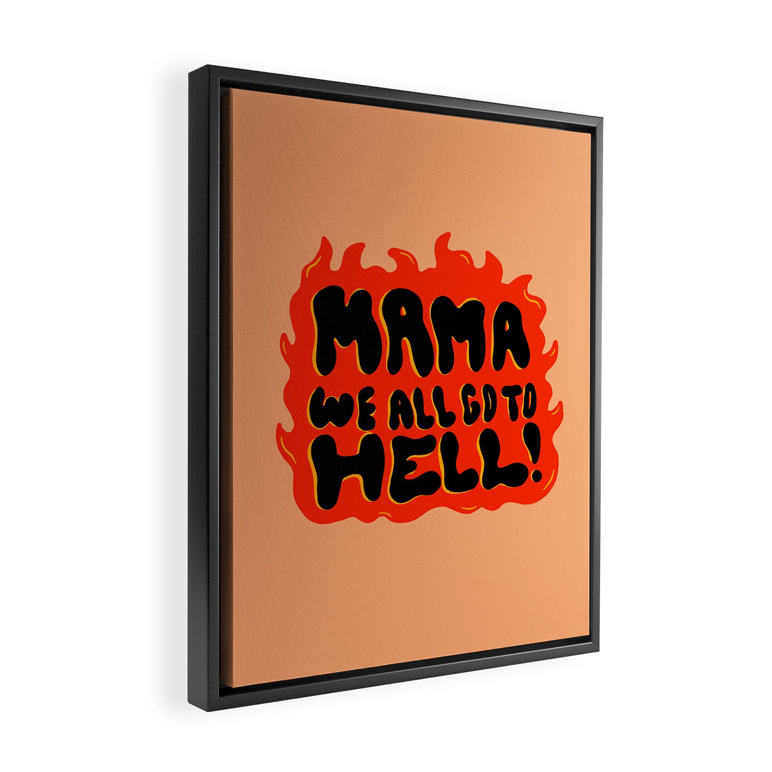 We all go to Hell Framed Canvas Print Gallery Image 2