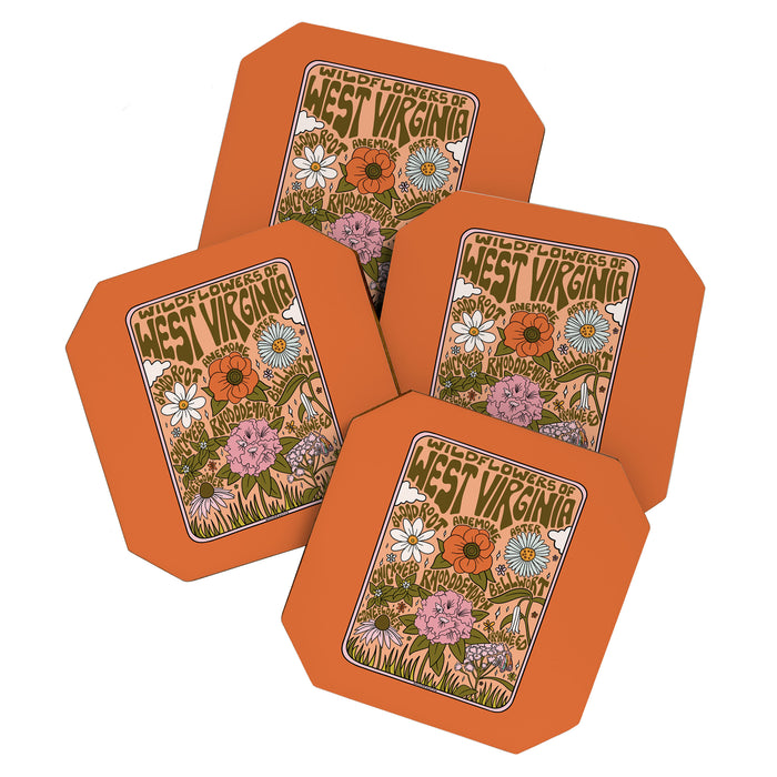 West Virginia Wildflowers Coaster Gallery Image 1